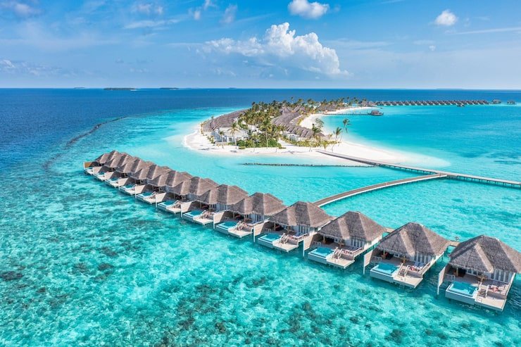 amazing aerial landscape water villas maldives luxury travel scenic paradise island resort 663265 3703