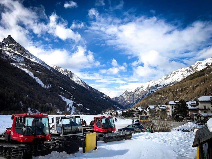 scenic view snowcapped mountains against sky winter 1048944 19049521